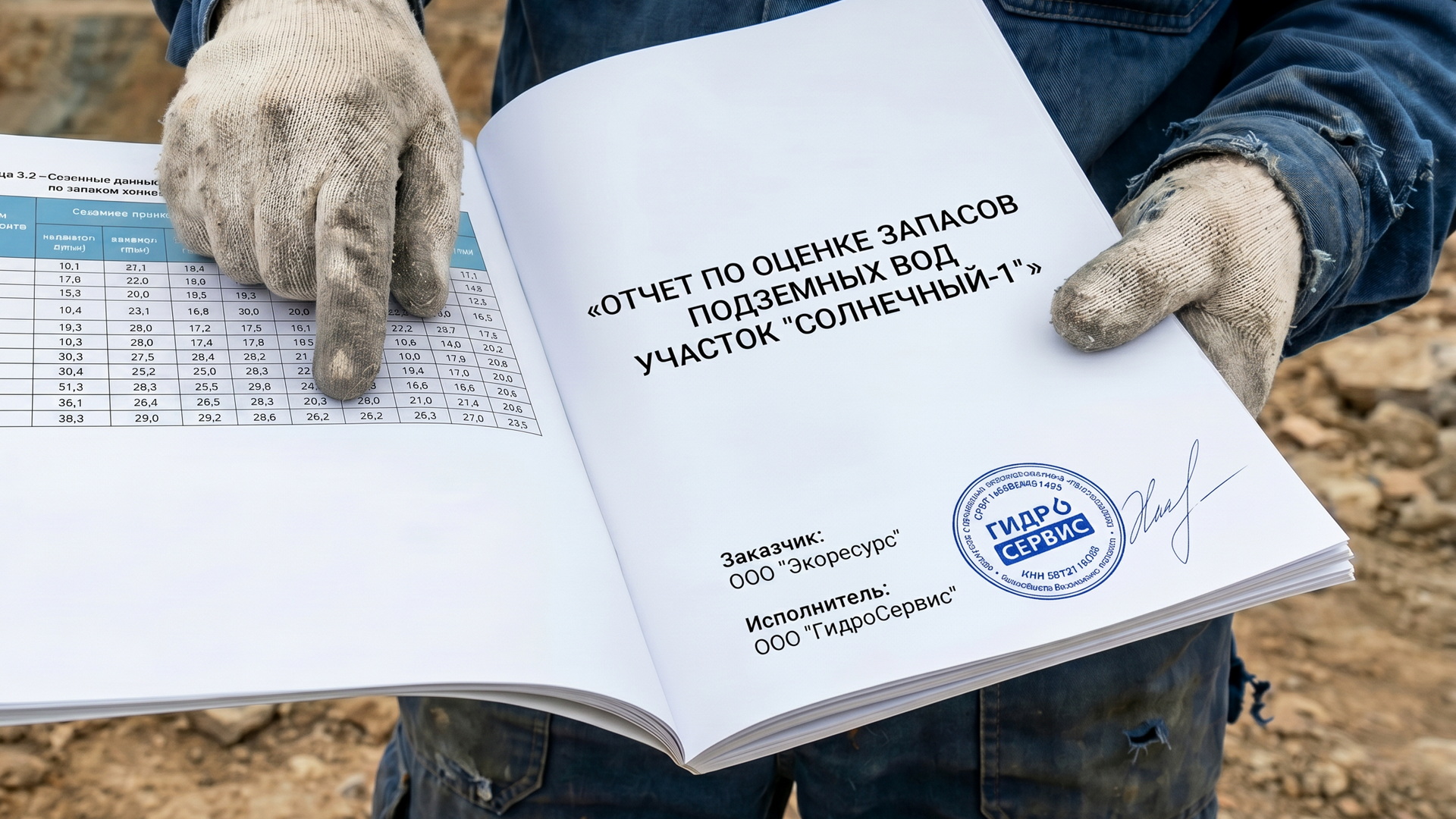 Отчёт по оценке запасов подземных вод для скважины